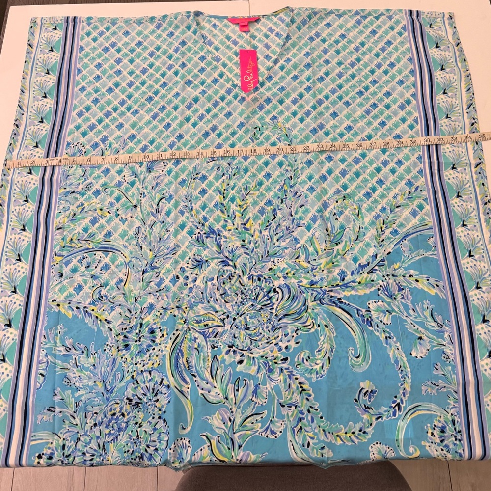 Lilly Pulitzer Lindamarie Silk Caftan XXSX (fits0-4) please read - Picture 4 of 12